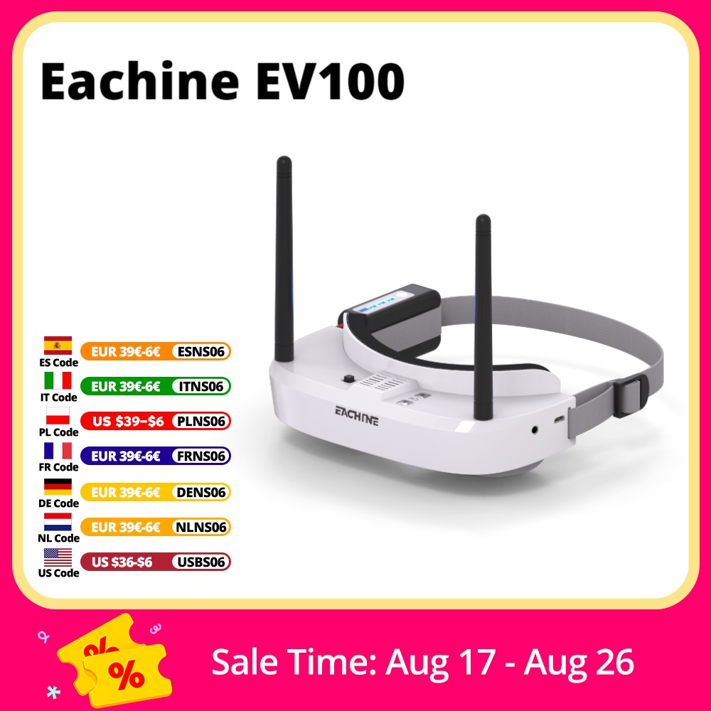 Eachine kacamata FPV EV100, ca - Rc Helicopter Case ulasan dan harga