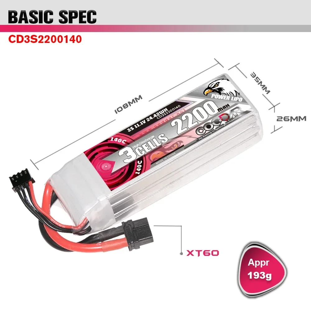 Baterai Li-po 2200mAh 3S 11.1V - Rc Helicopter Case ulasan dan harga